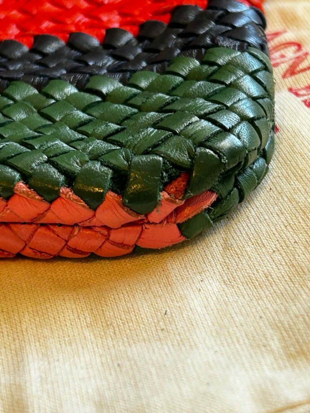 NWT CLARE V. Poche Boho Hand Woven Leather Mini Pouch Bag MSRP $245 - Picture 6 of 11